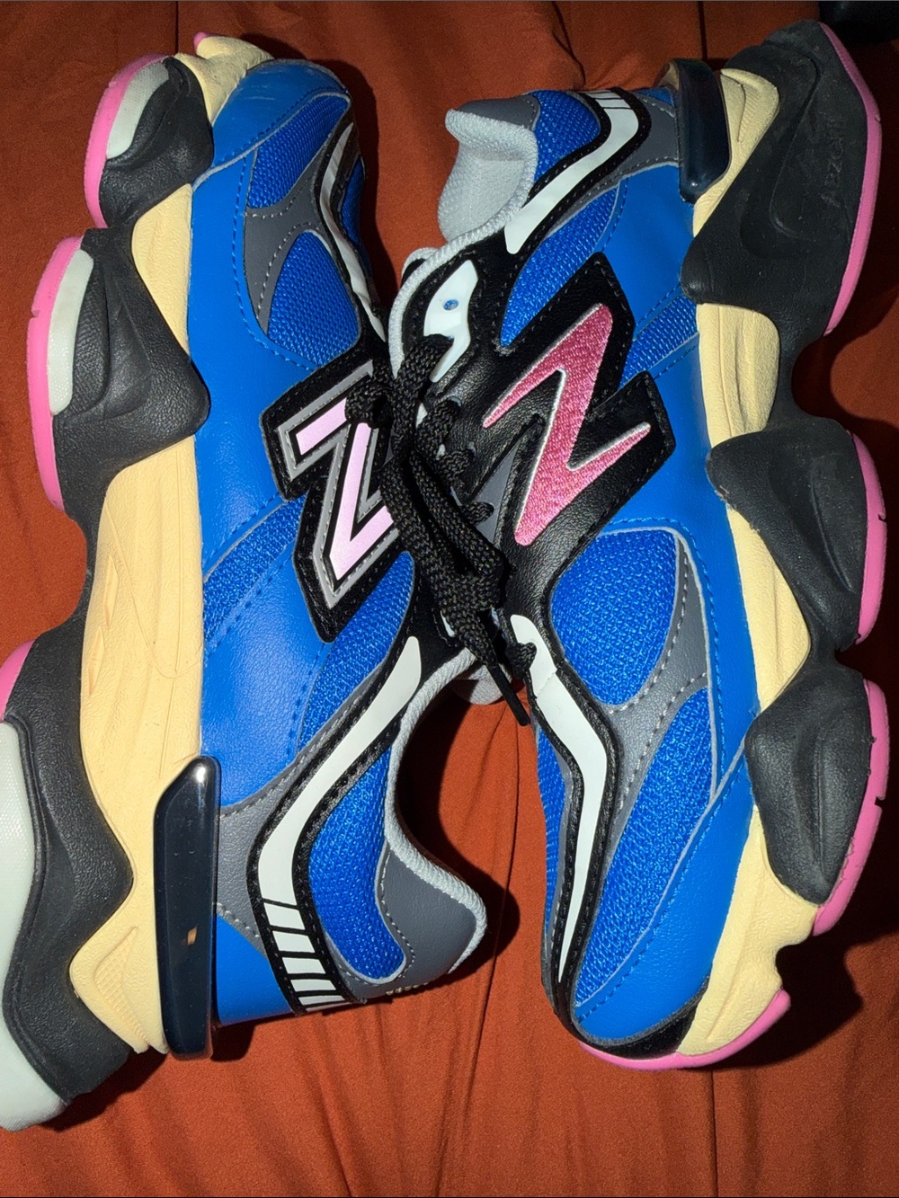 New Balance Blue & Pink Chunky Runner Sneakers
